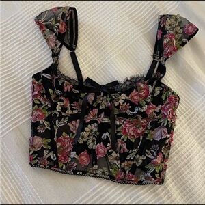 Victoria secret floral lingerie top